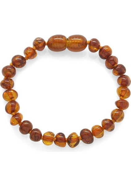 Bal Rengi Doğal Damla Kehribar Bebek Bileklik