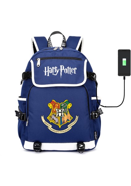 USB Şarj Portlu Harry Potter Öğrenci Sırt Çantası (Yurt Dışından)