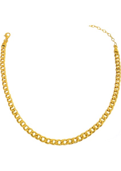 Taşsız Gümüş Gurmet Zincir Model Choker Kolye