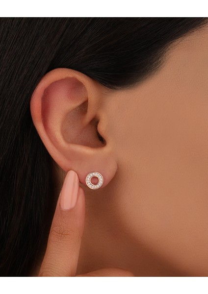 Ox Çivili Gümüş Küpe