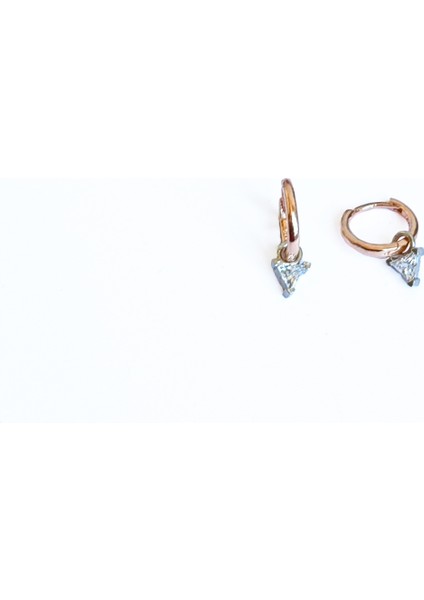 Üçgen Sallantılı Zirkon Taşlı Gümüş Küpe fiyatları