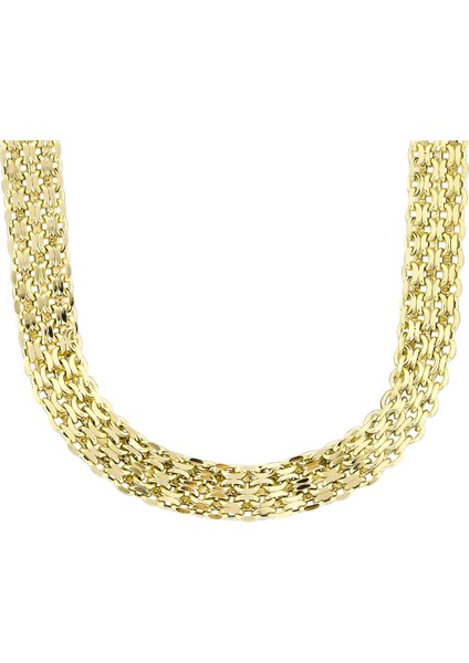 Forse Bismark Hasır Zincir 14 Ayar Gerçek Altın Zincir Kolye - Kalınlık: 7.80 mm - (585 Damgalı) fırsatları