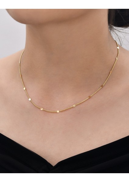 Ezme Gurmet Zincir 14 Ayar Gerçek Altın Zincir Kolye - Kalınlık: 1.40 mm (585 Damgalı)