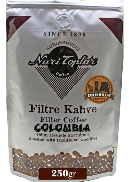 Filtre Kahvesi Colombia Supremo Çekirdeği Odun Ateşinde Kahve