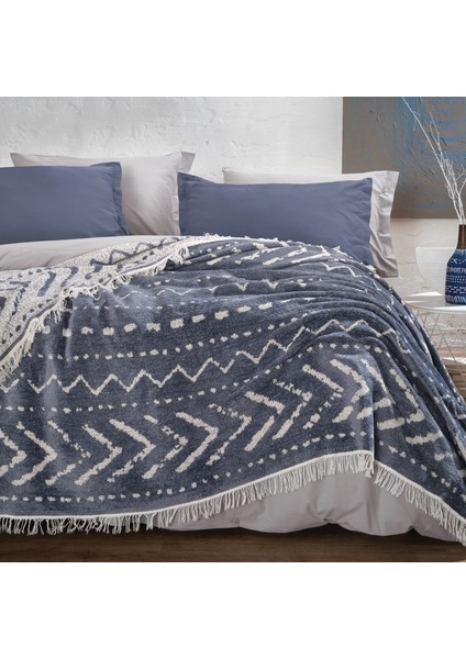 Bedding Cora Tek Kişilik Yatak Örtüsü - Indigo