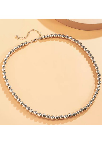 Steampunk Top Boncuk Zincir Kolye Silver fiyatları