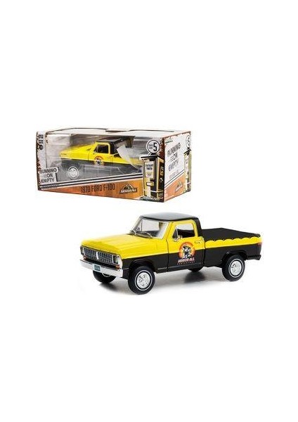 1970 Ford F-100 Pickup Truck Black And Yellow With Bed Cover "armor All" "running On Empty" Series 5 1/24 Diecast Model Araba