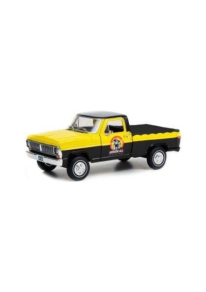 1970 Ford F-100 Pickup Truck Black And Yellow With Bed Cover "armor All" "running On Empty" Series 5 1/24 Diecast Model Araba