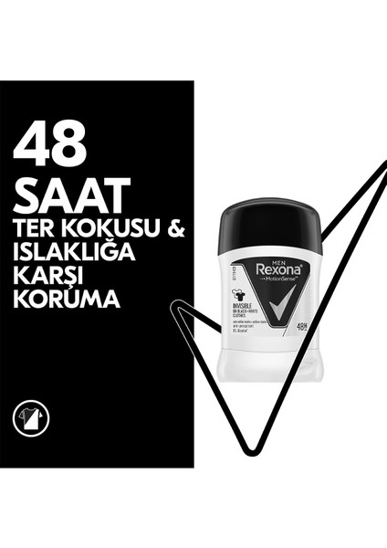 Erkek Deodorant Stick Invisible Black White 50 ml X2 indirimleri