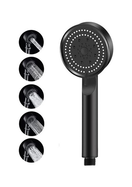 Siyah Turbo Fan Lite El Duşu Duş Başlığı Handshower