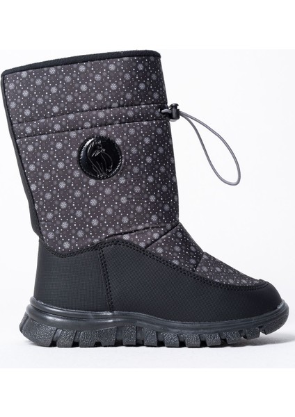 Lastikli Siyah Baskılı Paraşüt Kar Botu