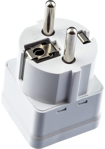 525744 Seyahat Adaptörü, Türk Erkek Fişli, Universal, Beyaz