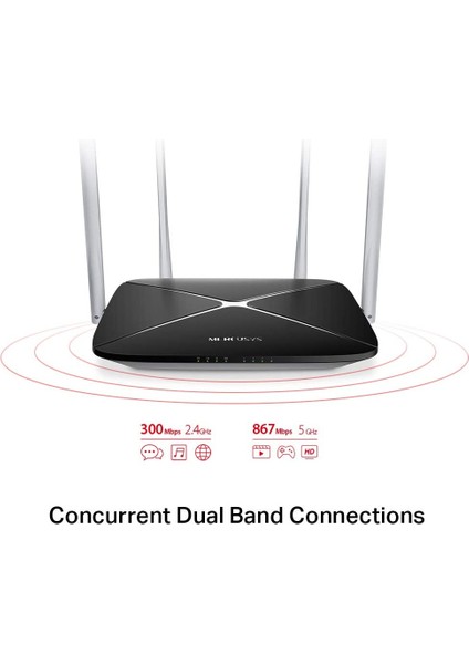 AC12, AC1200 Mbps Kablosuz Dual-Band Router