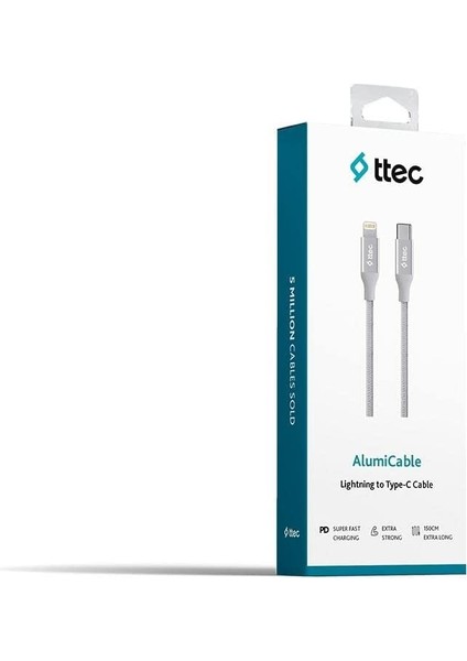 Alumicable Type-C - Lightning Hızlı Şarj Kablosu 150CM modelleri