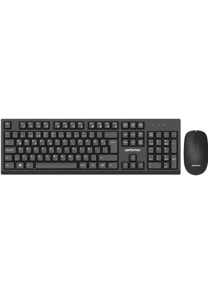 x SK1004 Multimedya Klavye-Mouse Kablosuz Set Siyah