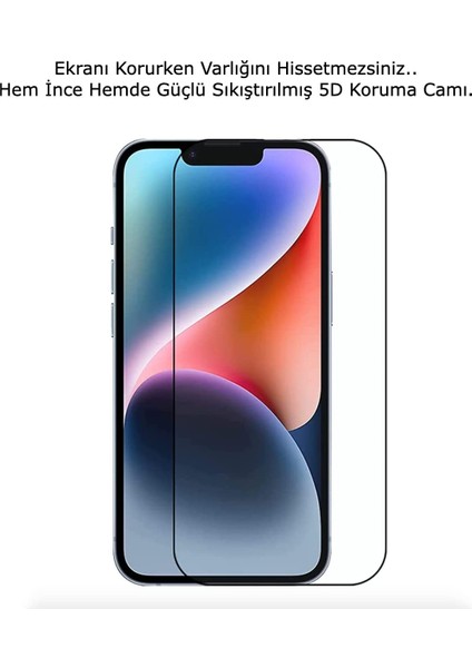 iPhone 14 Plus Ekran Koruyucu, (6.7'') Tam Kaplayan 5d iPhone 14 Plus Ekran Koruyucu Cam