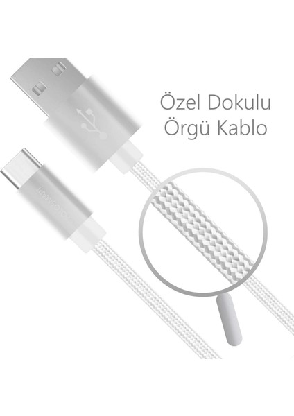 PSM06 1 Metre Beyaz Lightning Hızlı Şarj Kablosu,beyaz