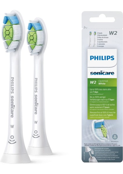 HX6062/10 Philips Sonicare HX6062/10 - Optimal White - Sonic Şarjlı Diş Fırçası Fırçası Yedek Başlıkları - 2'li Beyaz