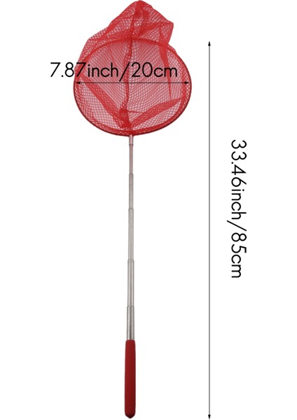 Outdoor Catching Catching Kelebek Ağı Balık Ağı Çantası Paslanmaz Çelik Teleskopik Balık Ağı Aracı Açık Teleskopik Portatif Catching Catching Net-Kırmızı(Yurt Dışından) fırsatları