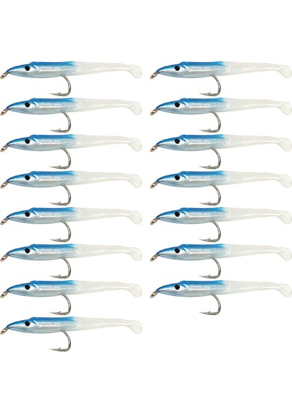 Balıkçılık Cazibesi Deniz Balıkçılığı Cazibesi Kanca ile Yem Yılan Balığı Biyonik Yem 5 Cm/0.6gt Kuyruk Yumuşak Böcek Simülasyon Yem 15 Adet Mavi