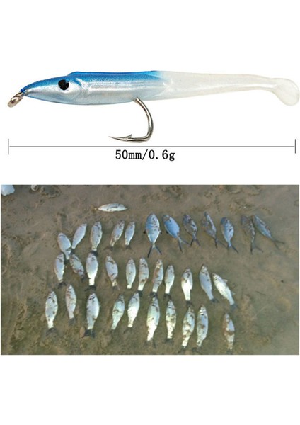 Balıkçılık Cazibesi Deniz Balıkçılığı Cazibesi Kanca ile Yem Yılan Balığı Biyonik Yem 5 Cm/0.6gt Kuyruk Yumuşak Böcek Simülasyon Yem 15 Adet Mavi fiyatları