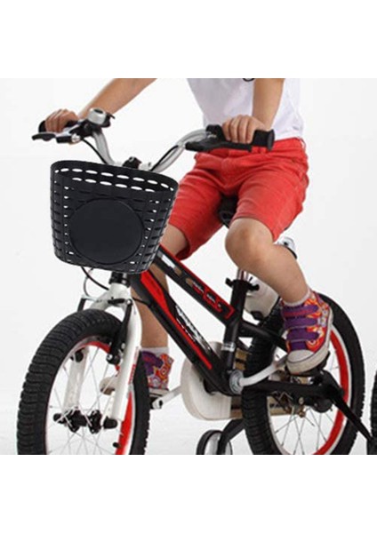 Çocuklar Bisiklet Sepeti, Depolama Için Çocuk Plastik Ön Gidon Bisiklet Sepeti, Siyah fırsatları