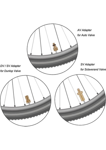 Bisiklet Vana Adaptörü Bisiklet Pompası Adaptörü Presta Schrader Vana Adaptörü Bisikletler Için Lastik Şişirme Pompası Kompresörü