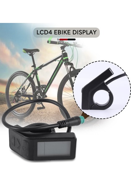 Ebike Ekran 24V/36V/48V Kt Lcd4 Mini Ekran Kt Denetleyici Için Su Geçirmez Bisiklet Denetleyici Kitleri