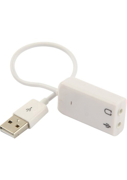 7.1 Kanal USB Ses Adaptörü - Beyaz (Yurt Dışından)