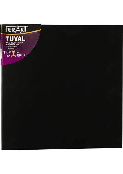 Tuval Std Black Ferart 30 x 30 cm