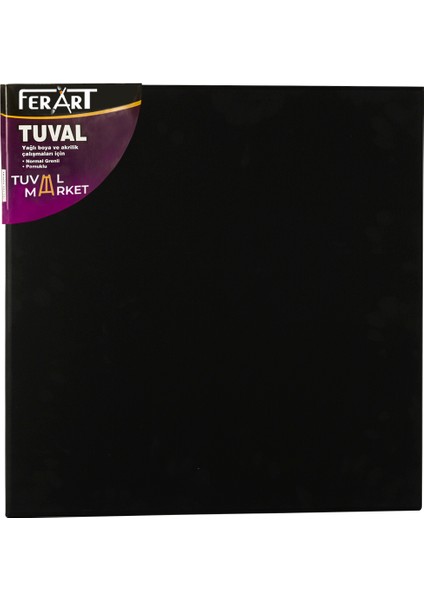 Tuval Std Black Ferart 80 x 80 cm