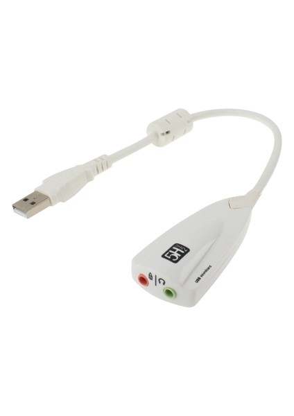 Çik Serisi 5h V2 USB 7.1 Kanal Ses Adaptörü - Beyaz (Yurt Dışından)