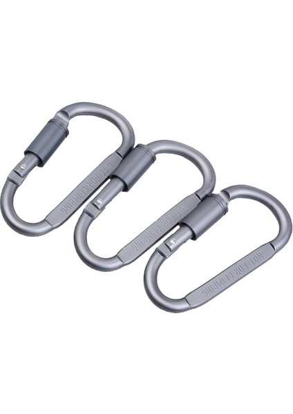 3 Adet Carabiner Kamp Balıkçılık Için Anahtar Alaşımlı Karabin Ana Zinciri (Yurt Dışından)