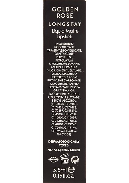 Longstay Liquid Matte Lipstick Ruj No: 19