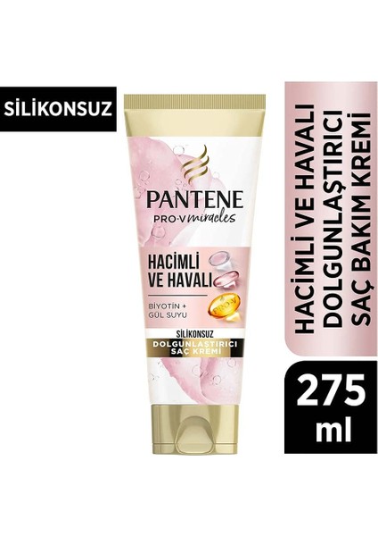 Silikonsuz Saç Bakım Kremi Hacim Veren Dolgunlaştırıcı, Biotin ve Gül Suyu, 275 ml fiyatları