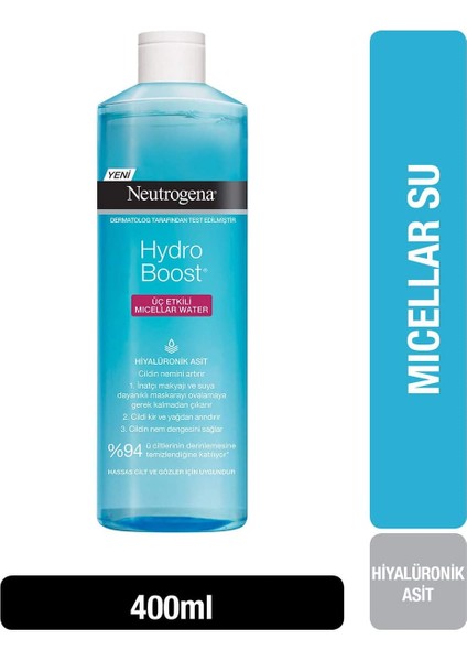 Hydro Boost Üç Etkili Micellar Water, 400 ml