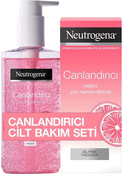 Neutrogena canlandırıcı Temizleme Jeli (150 Ml) ve Nemlendirici (50 Ml)