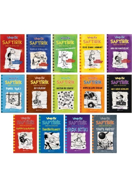 Saftirik Greg'in Günlüğü 1 - Saftirik Greg'in Günlüğü 14 - 14 Kitap - Jeff Kinney