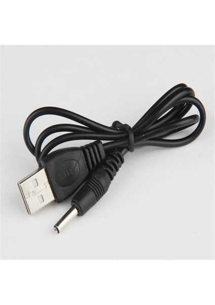 USB Dc 5V Güç Kaynağı Şarj Adaptörü Kablosu 3.5mm Jaklı Mosunx Siyah