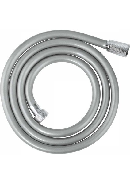 YT18 Güçlü Pvc Kopmaz Kırılmaz Gri Banyo Duş Spiral Hortumu 150CM