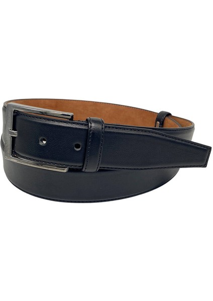 Siyah Deri Düz Model Dikişli 3.5 Cm.lik Klasik Kemer - 8000-DÜZ modelleri