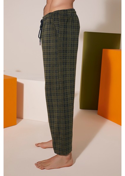 Rahat Kalip Ekose Polar Yün Pijama Eşofman