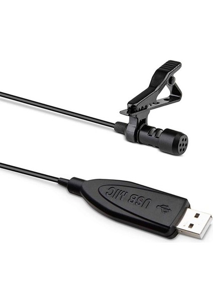 USB Lavalier Yaka Klipsli Omnidirectionalmikrofon  Dizüstü Bilgisayar  Pc (Yurt Dışından)