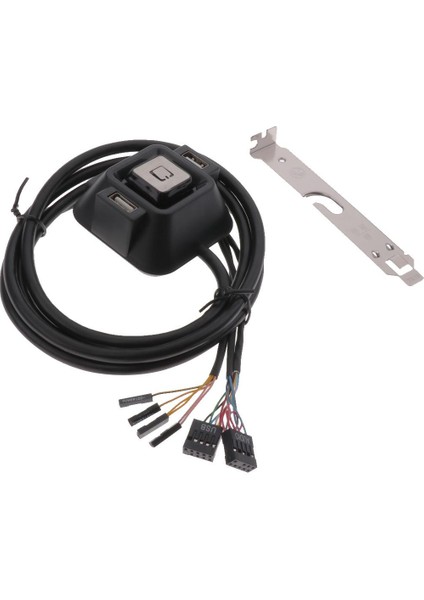 Çok Işlevli Bilgisayarmasaüstü Pc Anahtarı 2 USB Bağlantı Noktası ile Ev Sıfırlama Düğmesi (Yurt Dışından)