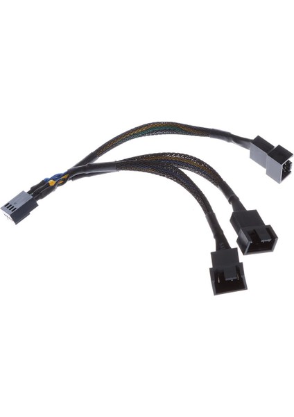 15CM 4 Pin Pwm Pc Fan 3 Yolu Y Ayırıcı Kablo Siyah (Yurt Dışından)