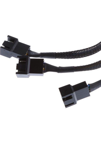 15CM 4 Pin Pwm Pc Fan 3 Yolu Y Ayırıcı Kablo Siyah (Yurt Dışından)