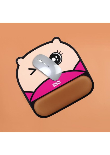 Konfor Mouse Pad Silikon Karikatür Bileklikleri Jel Pad Kedi Deseni Gül Kırmızı (Yurt Dışından) modelleri