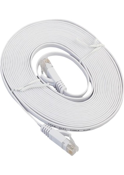 Cat6 Ethernet Internet RJ45 1000MBPS Yüksek Hızlı Lan Utp Kablo Kablosu Beyaz 3m (Yurt Dışından)