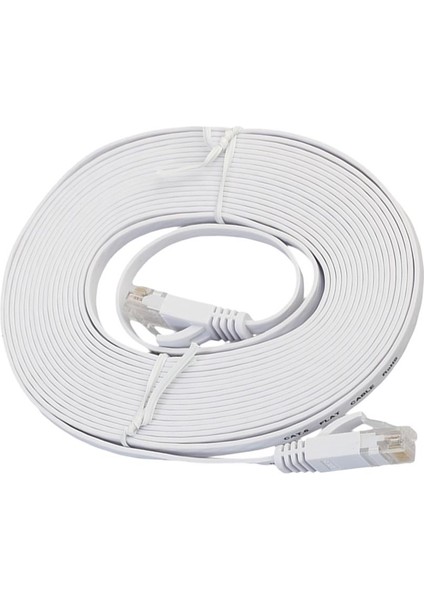 Cat6 Ethernet Internet RJ45 1000MBPS Yüksek Hızlı Lan Utp Kablo Kablosu Beyaz 3m (Yurt Dışından)
