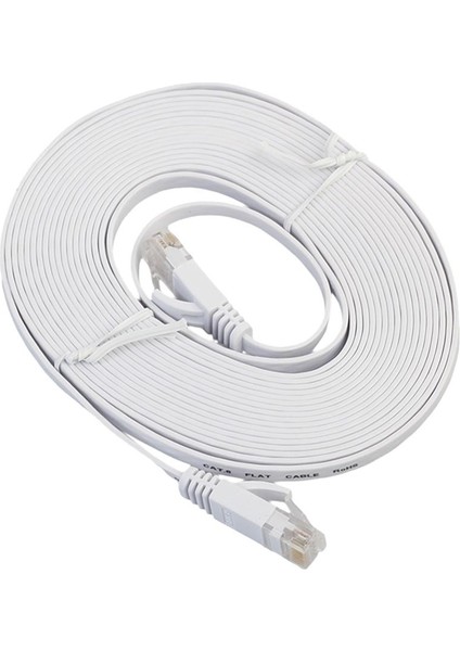 Cat6 Ethernet Internet RJ45 1000MBPS Yüksek Hızlı Lan Utp Kablo Kablosu Beyaz 3m (Yurt Dışından)